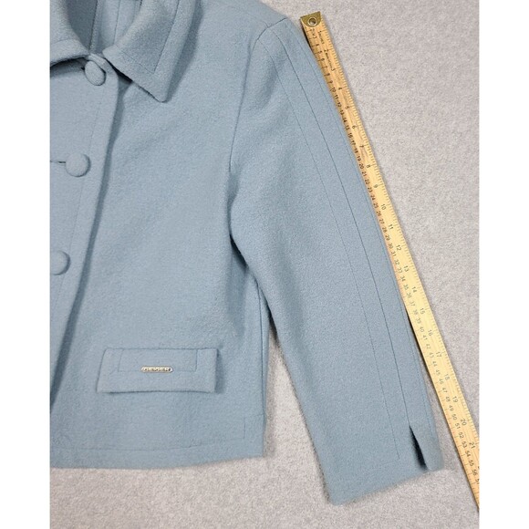 Geiger Pure Wool Jacket Womens 40 Medium Light Baby Blue - Picture 14 of 15